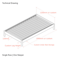 Parkhurst | 4ft UK Small Double Size | Oak Bed Frame | Rectangle Legs