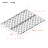Whinfell | 6ft UK Super King Size | Oak Bed Frame | Low Platform