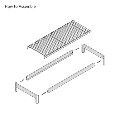 Darwin | 3ft Uk Single Size | Oak Bed Frame | Radius Legs