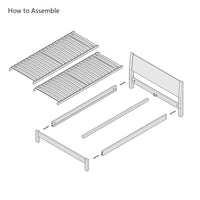 Hamsterley | European King Size 160cm | Oak Bed Frame | Integrated Sloped Headboard