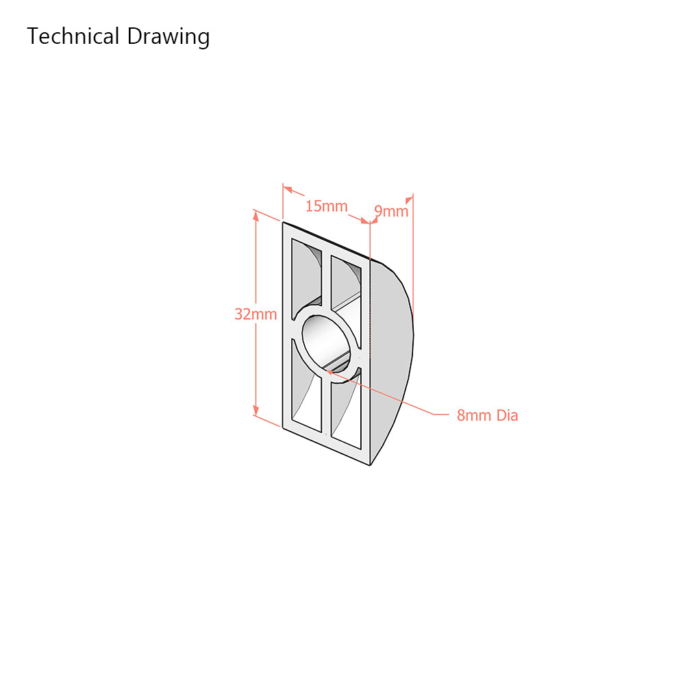 M8 Half-Moon Washer for Bed Assemble