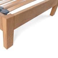 Parkhurst | European Small Single Size 80cm x 200cm | Oak Bed Frame | Rectangle Legs