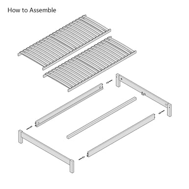 Parkhurst | 4ft 6 UK Double Size | Oak Bed Frame | Rectangle Legs