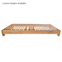 Parkhurst | European Small Single Size 80cm x 200cm | Oak Bed Frame | Rectangle Legs