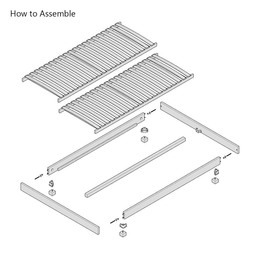 Whinfell | 4ft 6 UK Double Size | Oak Bed Frame | Low Platform