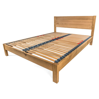 Epping | 4ft 6 UK Double Size | Oak Bed Frame | Integrated Headboard