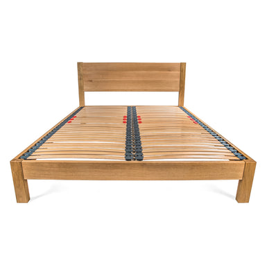 Epping | 4ft 6 UK Double Size | Oak Bed Frame | Integrated Headboard