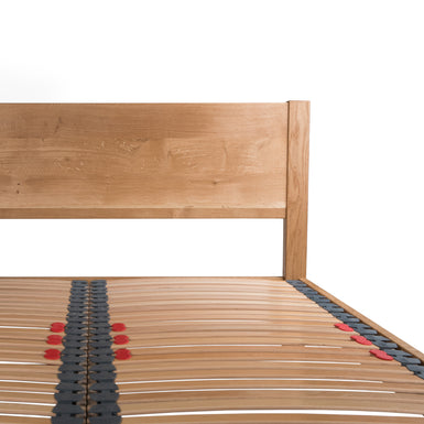 Epping | European Double Size 140cm | Oak Bed Frame | Integrated Headboard