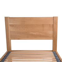 Epping | 2ft 6 UK Small Single Size | Oak Bed Frame | Integrated Headboard