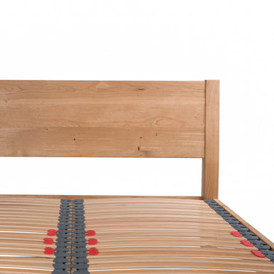 Hamsterley | European Double 140cm Size | Oak Bed Frame | Integrated Sloped Headboard