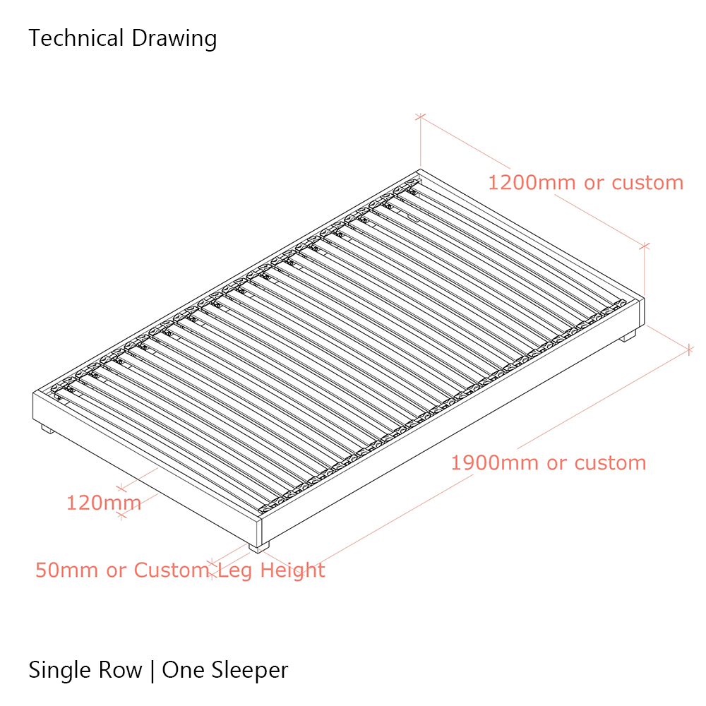 Whinfell 4ft UK Small Double Size Oak Bed Frame Low Platform