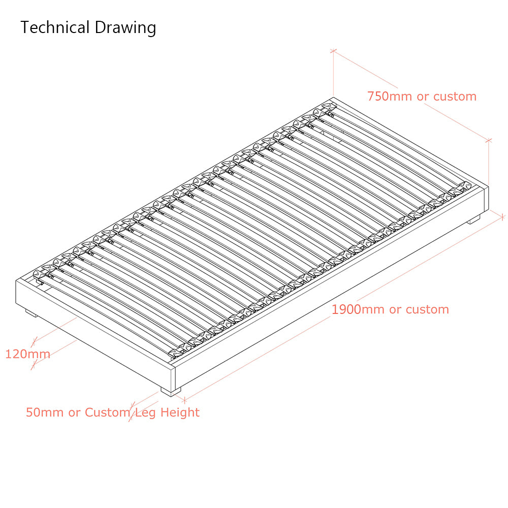 Whinfell | 2ft 6 UK Small Single Size | Oak Bed Frame | Low Platform