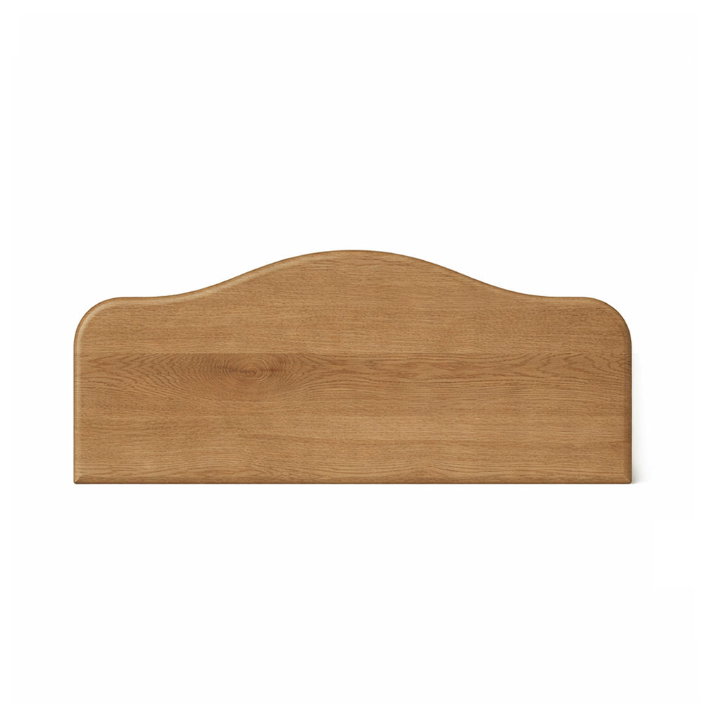 Albion Solid Oak Headboard - Shaped Arch Profile – European Small Single (80cm)