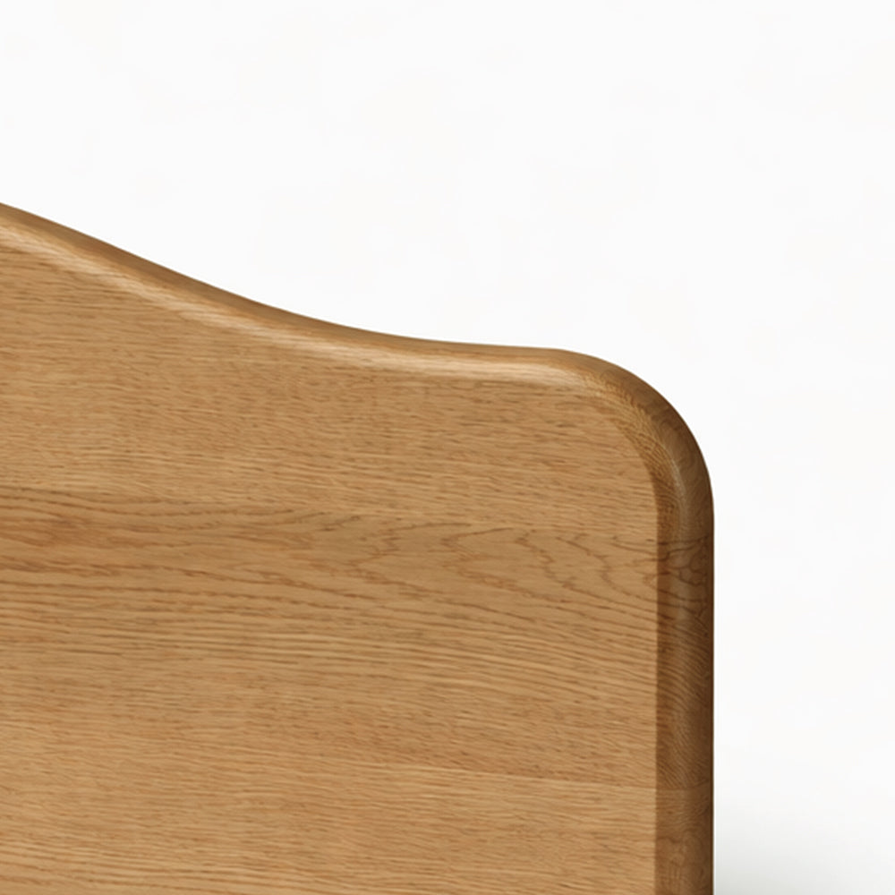 Albion Solid Oak Headboard - Shaped Arch Profile – European Small Single (80cm)