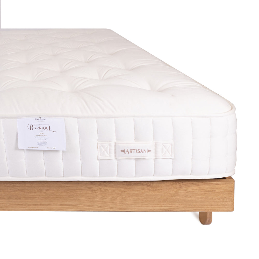 Arden Solid Oak Bed Frame with Recessed Vertical Pill-Shaped Legs – European Small Single (80 cm)