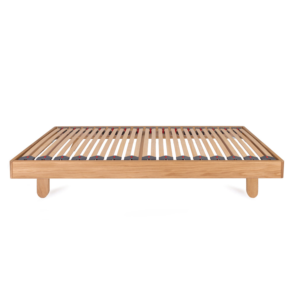 Blengdale Solid Oak Bed Frame with Recessed Vertical Bed Legs – European Small Single (80 cm)