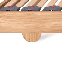 Charnwood - Solid Oak Bed Frame - Low Platform - Circular Leg