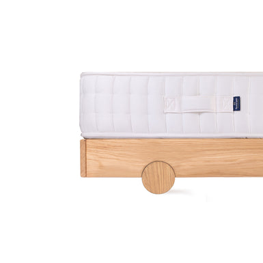 Charnwood - 3ft UK Single - Solid Oak Bed Frame - Low Platform - Circular Leg