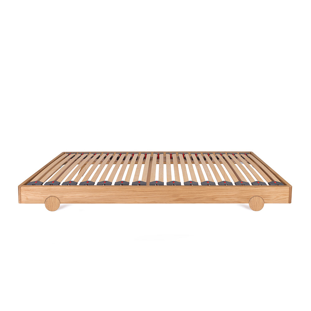 Charnwood - 2ft 6 UK Small Single - Solid Oak Bed Frame - Low Platform - Circular Leg