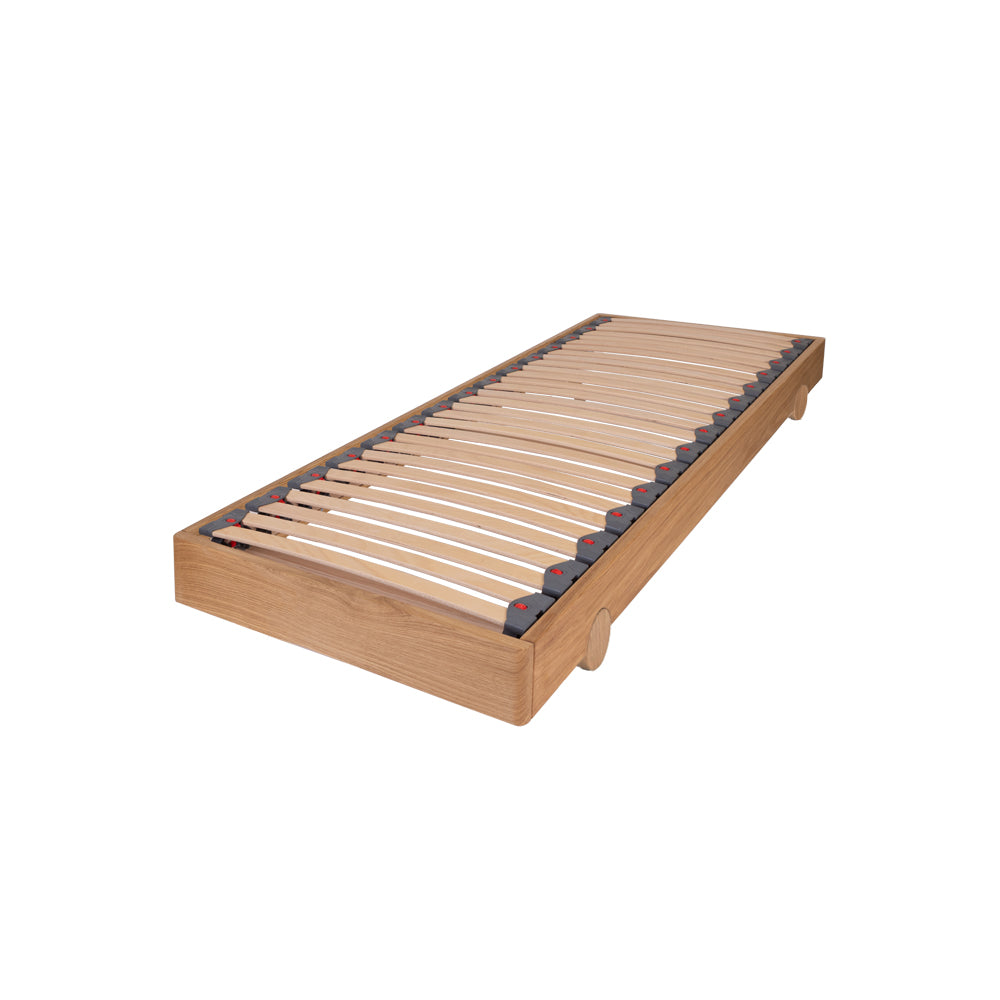 Charnwood - 2ft 6 UK Small Single - Solid Oak Bed Frame - Low Platform - Circular Leg