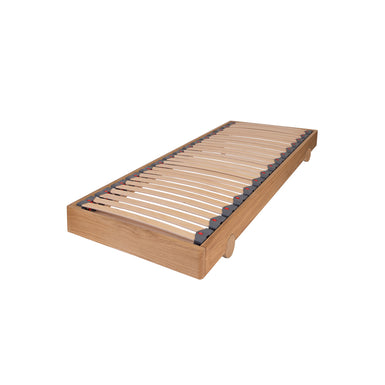 Charnwood - 3ft UK Single - Solid Oak Bed Frame - Low Platform - Circular Leg