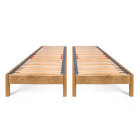 Darwin | 160cm European King Size | Oak Bed Frame Set | Zip and Link