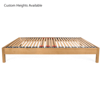 Darwin European Single 90cm x 200cm Solid Oak Bed Frame with Large Radius Bed Legs