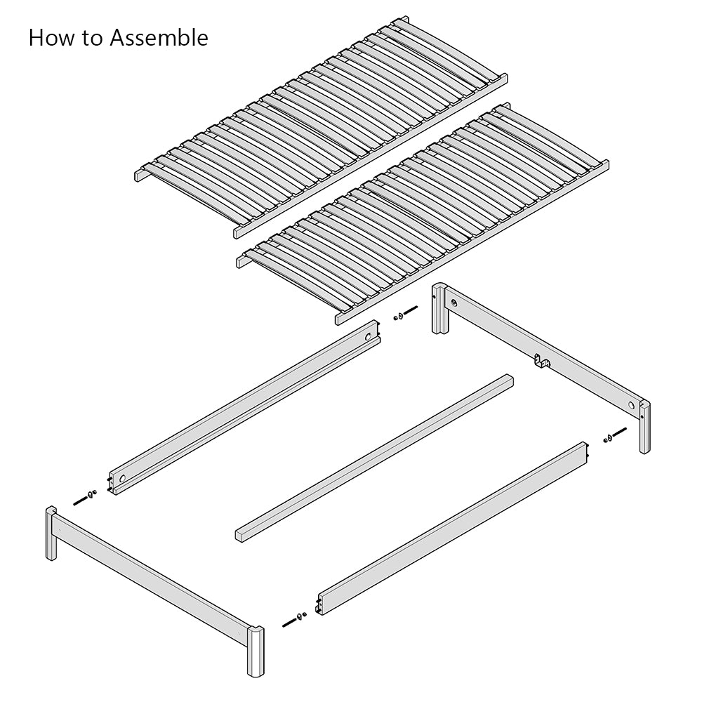 Darwin | European King 160cm Size | Oak Bed Frame | Radius Legs