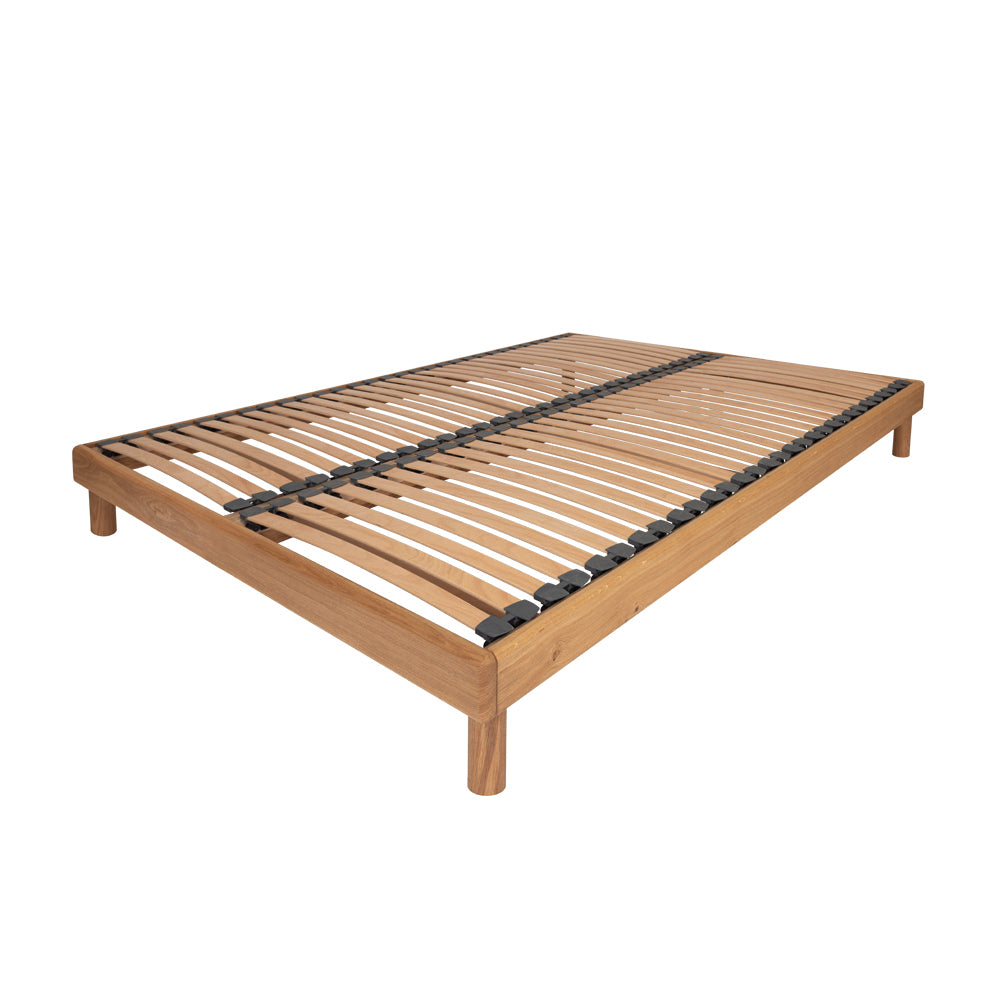 Grizedale Edge-Free Solid Oak Bed Frame with Interchangeable Recessed Legs – Emperor