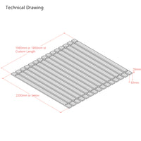 Webbed Pine Bed Slat Set - Emperor Size