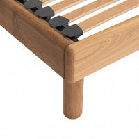 Grizedale Edge-Free Solid Oak Bed Frame with Interchangeable Recessed Legs – Small Double (4ft)
