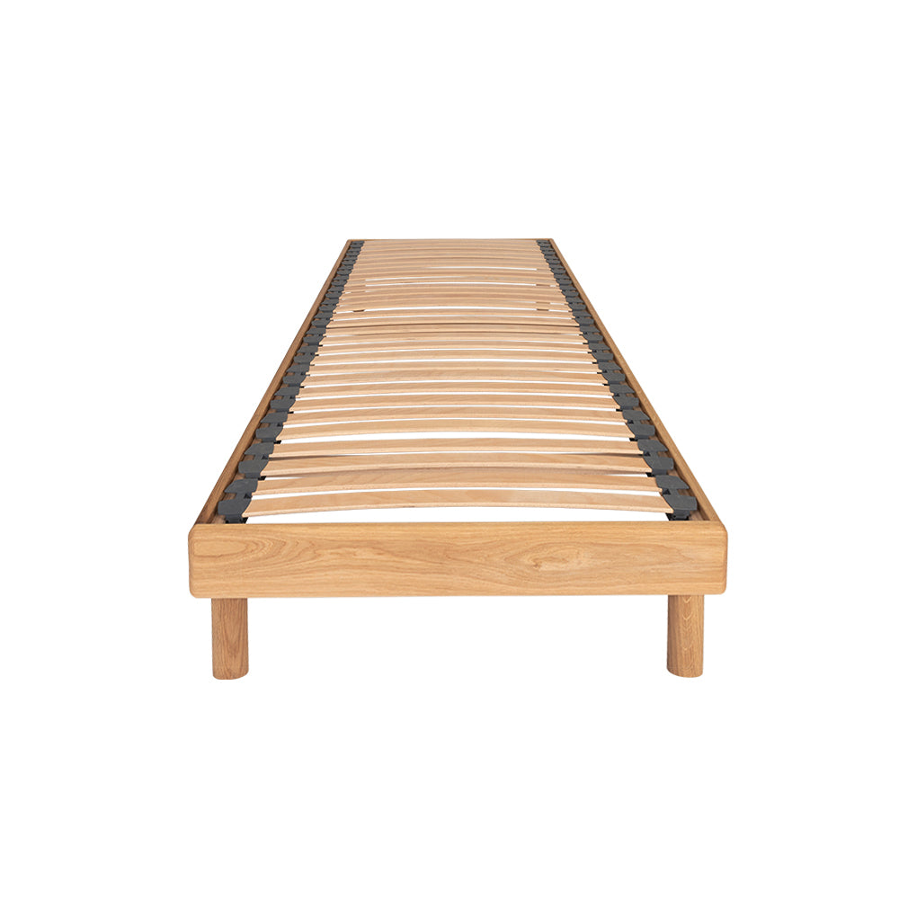 Grizedale Edge-Free Solid Oak Bed Frame with Interchangeable Recessed Legs – Small Double (4ft)