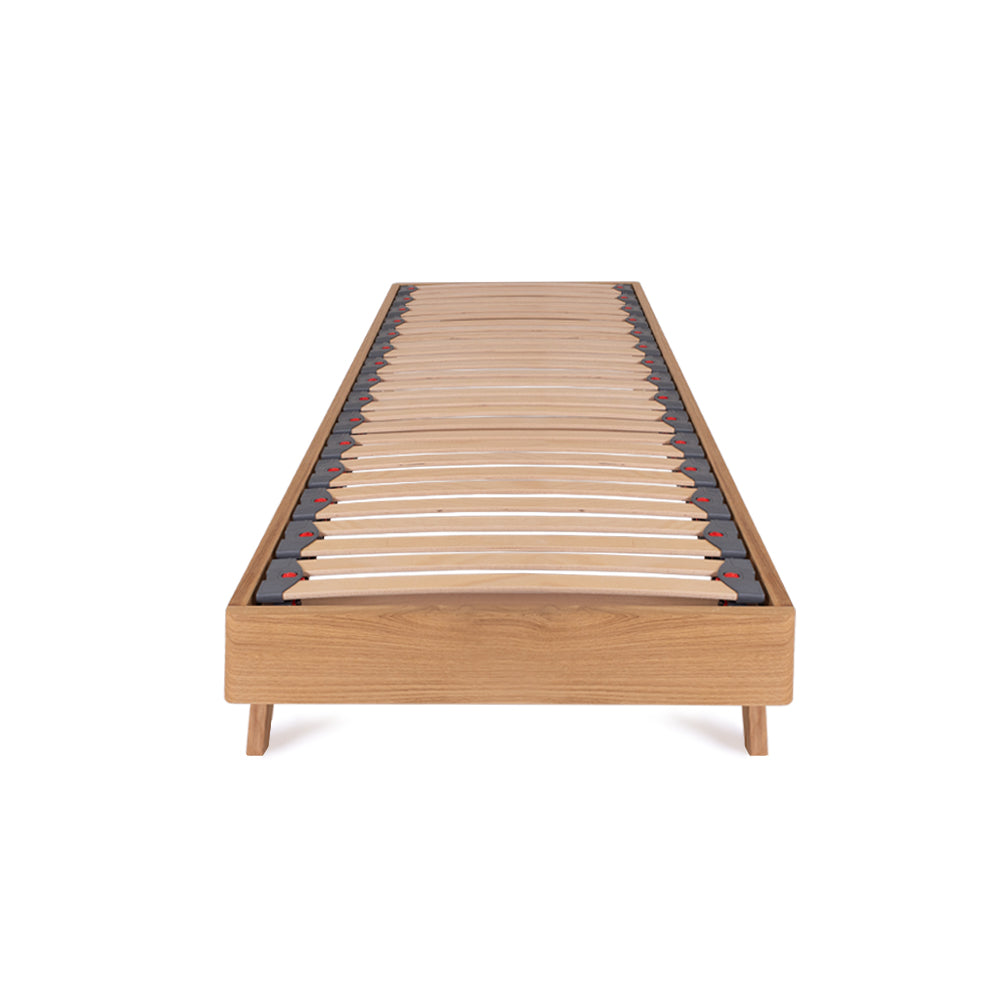 Mersey Solid Oak Bed Frame with Recessed Angled Bed Legs – European Small Single (80 cm)