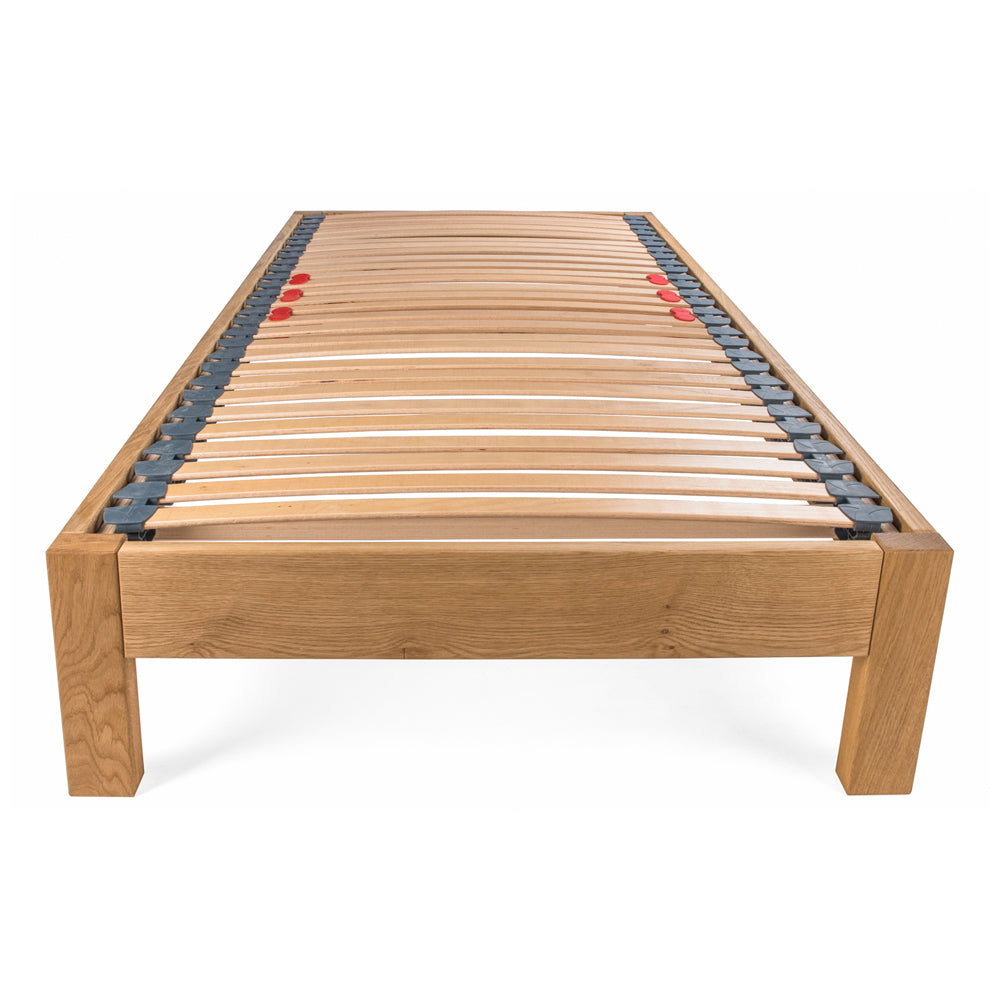 Parkhurst European Small Single 80cm x 200cm Solid Oak Bed Frame with Rectangle Bed Legs