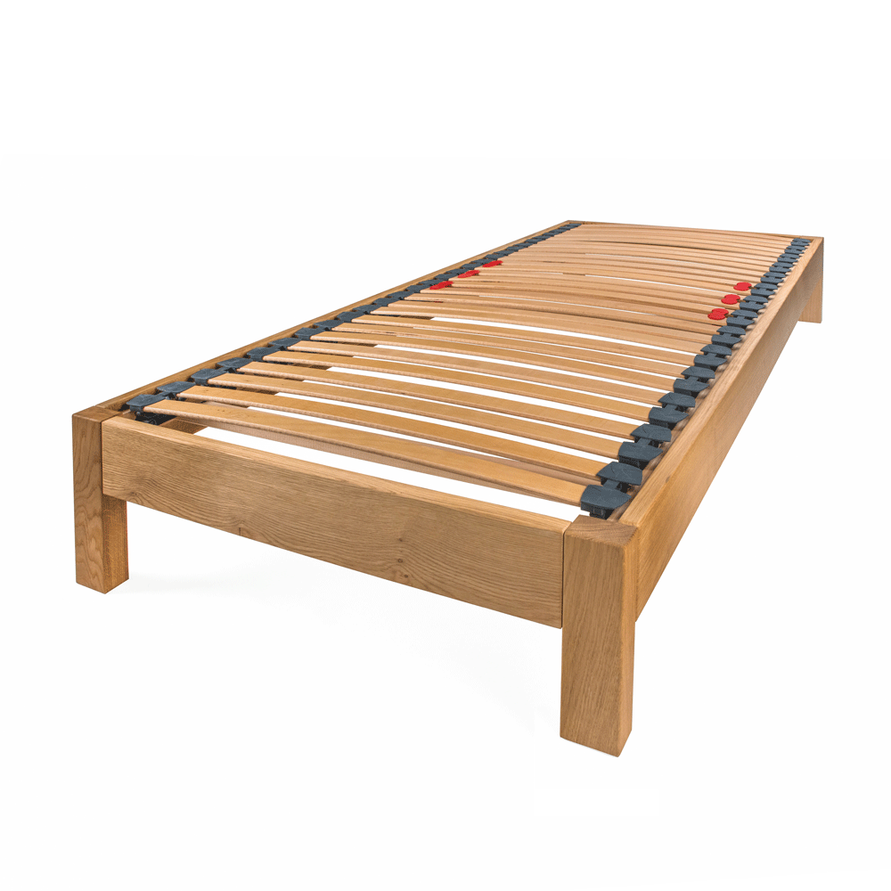 Parkhurst | European Small Single Size 80cm x 200cm | Oak Bed Frame | Rectangle Legs
