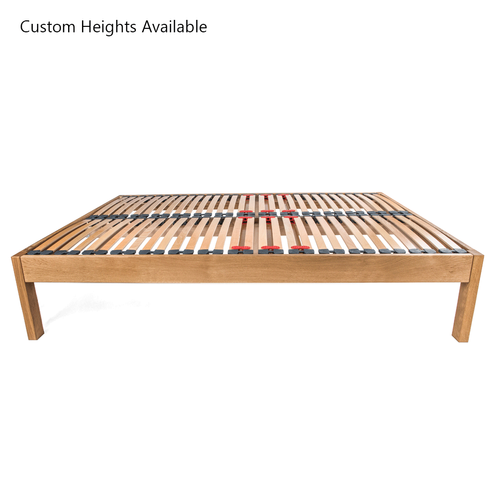 Parkhurst UK Double 4ft 6 Solid Oak Bed Frame with Rectangle Bed Legs