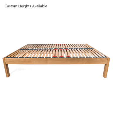 Parkhurst European Double 140cm Size Solid Oak Bed Frame with Rectangle Bed Legs
