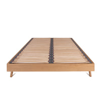 Sherwood Solid Oak Bed Frame with Recessed Angled Bed Legs – UK Double 4ft 6