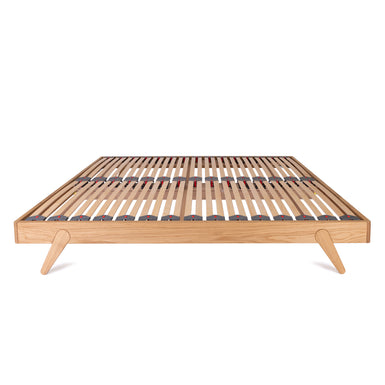 Sherwood Solid Oak Bed Frame with External Angled Leg Detail – European Double (140 cm)