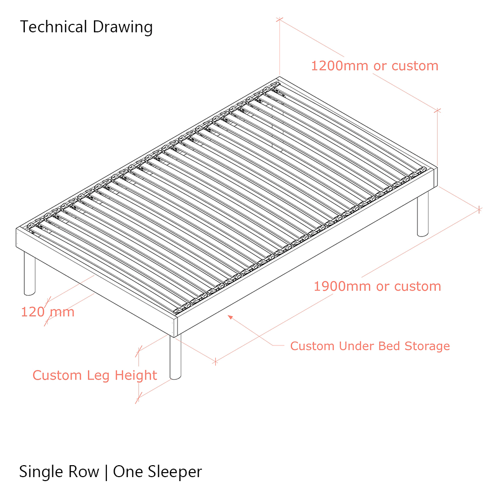 Sparkford | 4ft UK Small Double Size | Oak Bed Frame | Interchangeable Legs