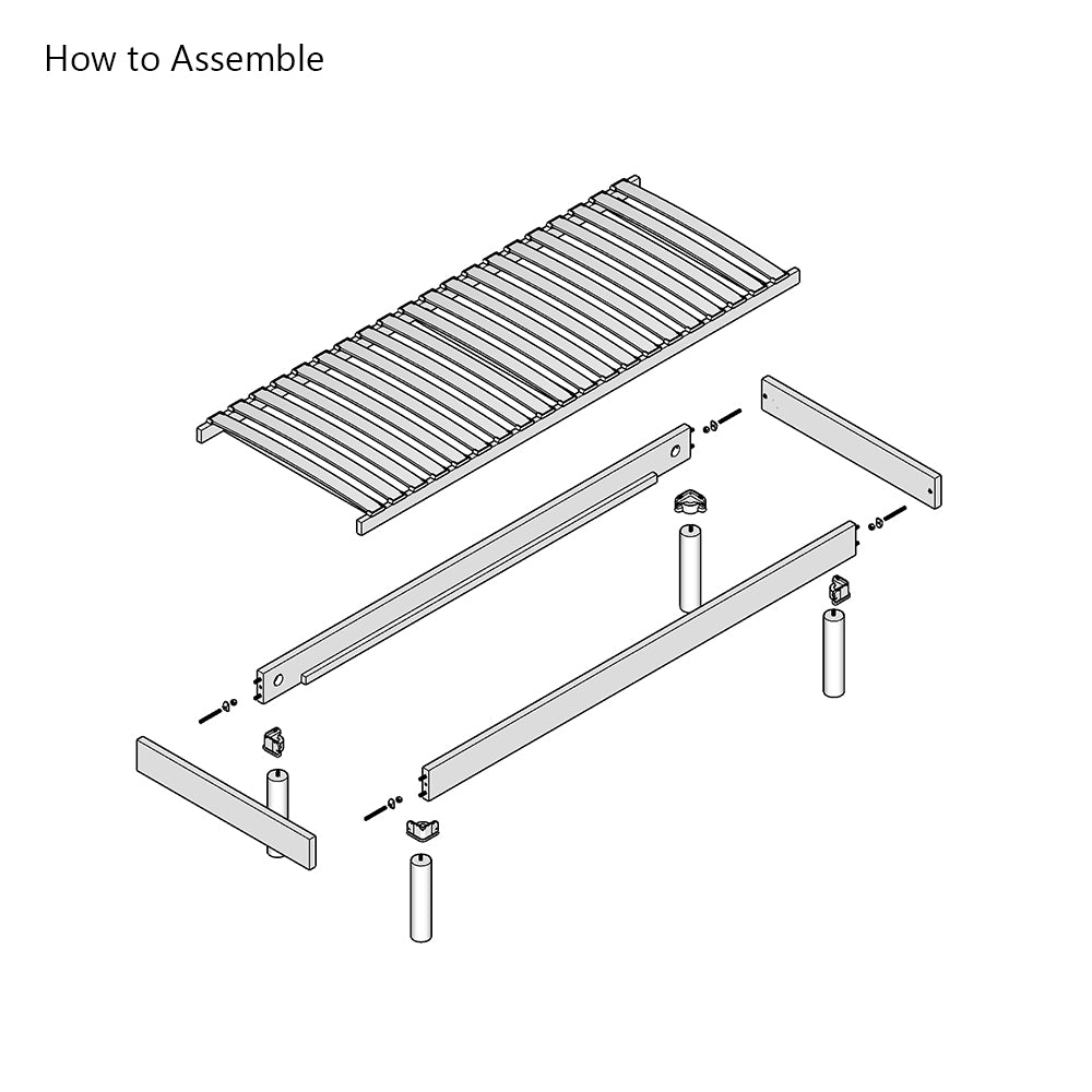 Sparkford | 2ft 6 UK Small Single Size | Oak Bed Frame | Interchangeable Legs