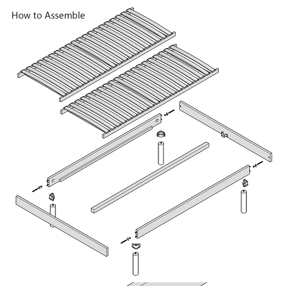 Sparkford | European Double 140cm | Oak Bed Frame | Interchangeable  Legs