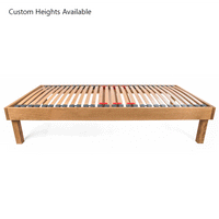 Sparkford European Single 90cm x 200cm Solid Oak Bed Frame with Interchangeable Bed Legs