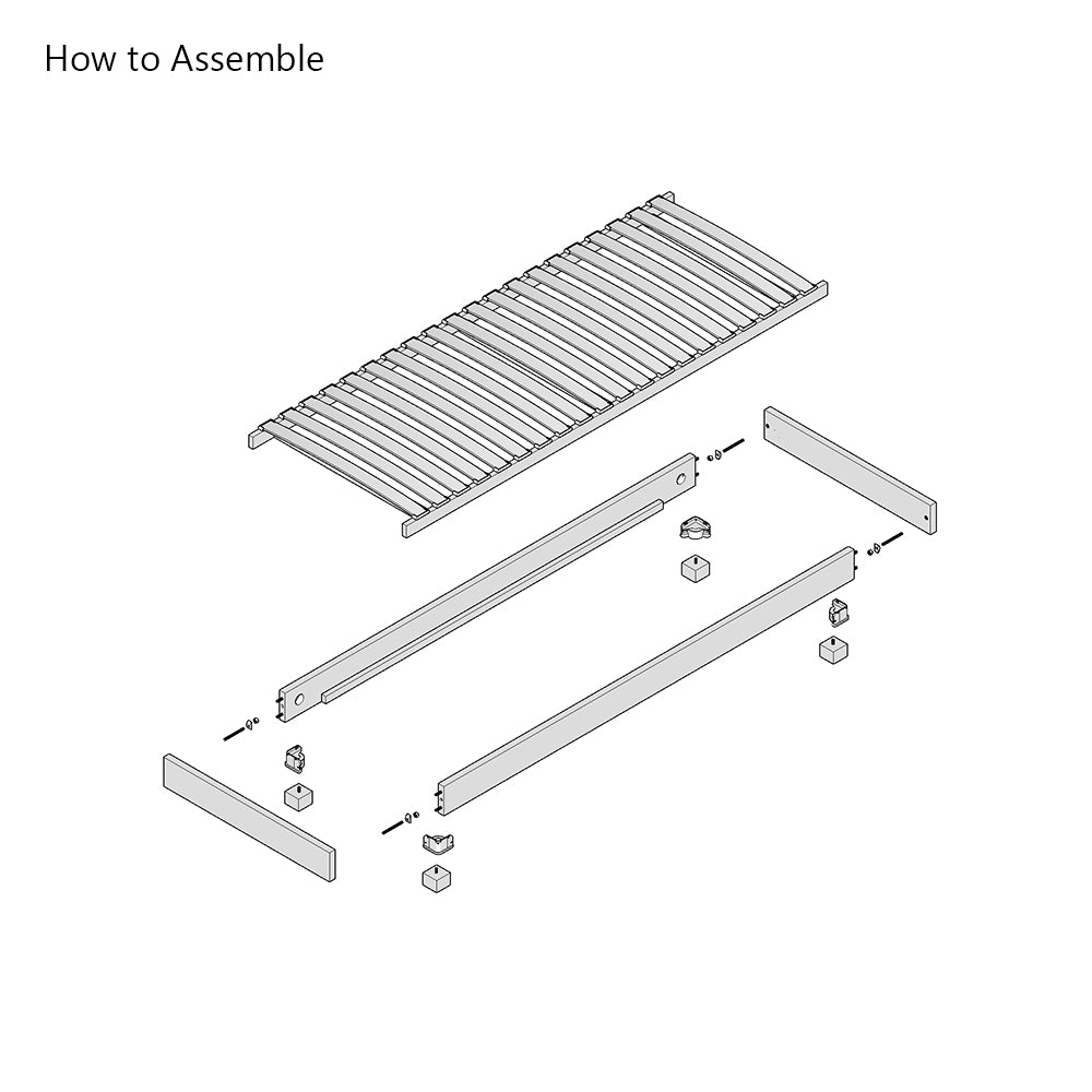 Whinfell | European Single 90cm x 200cm | Oak Bed Frame | Low Platform