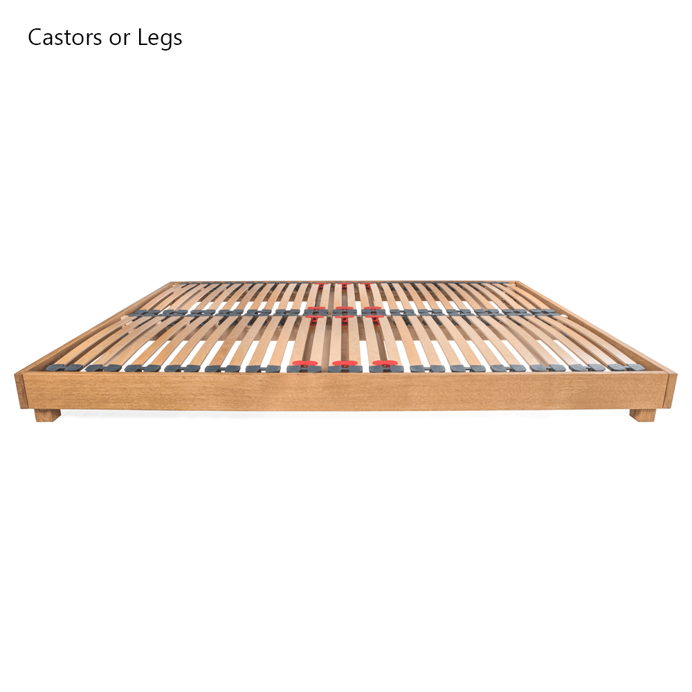 Whinfell European Double 140cm Size Low Platform Solid Oak Bed Frame