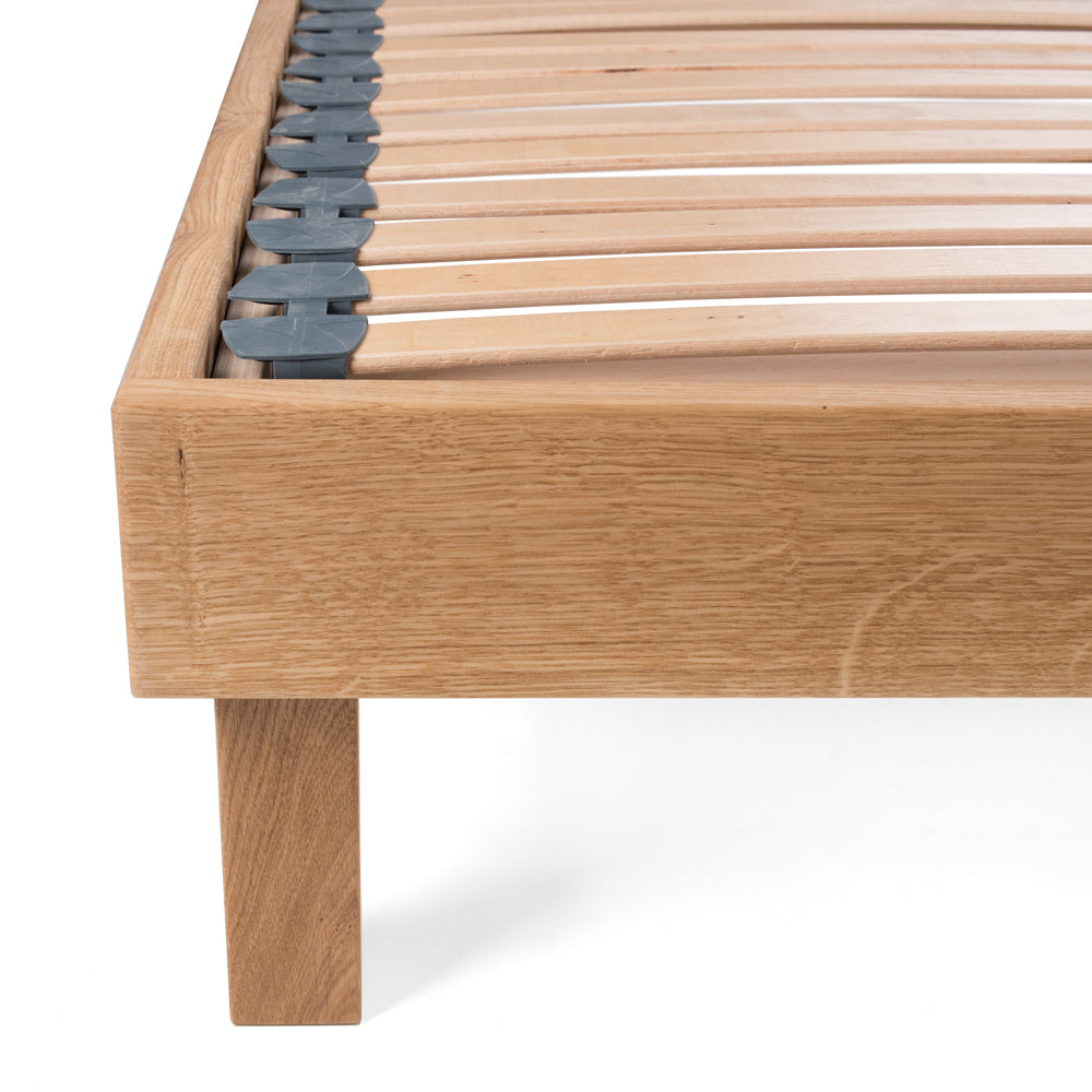Sparkford | 2ft 6 UK Small Single Size | Oak Bed Frame | Interchangeable Legs
