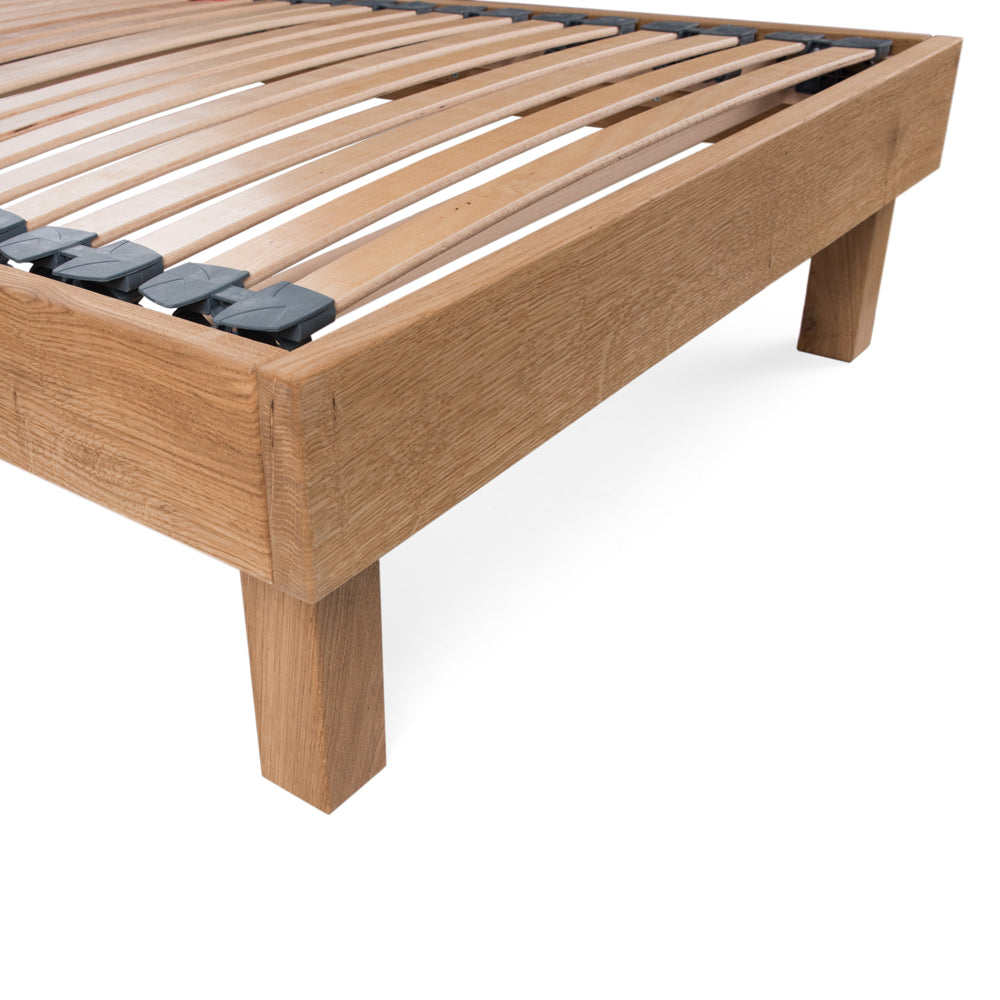 Sparkford | 2ft 6 UK Small Single Size | Oak Bed Frame | Interchangeable Legs