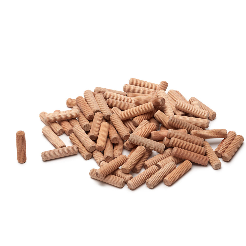 10mm x 45mm Beech Fluted Dowel Pins